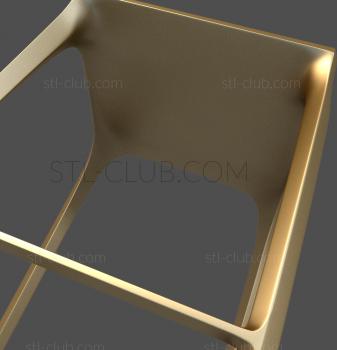 3D model 3d model of a bar stool for CNC manufacturing (STL)